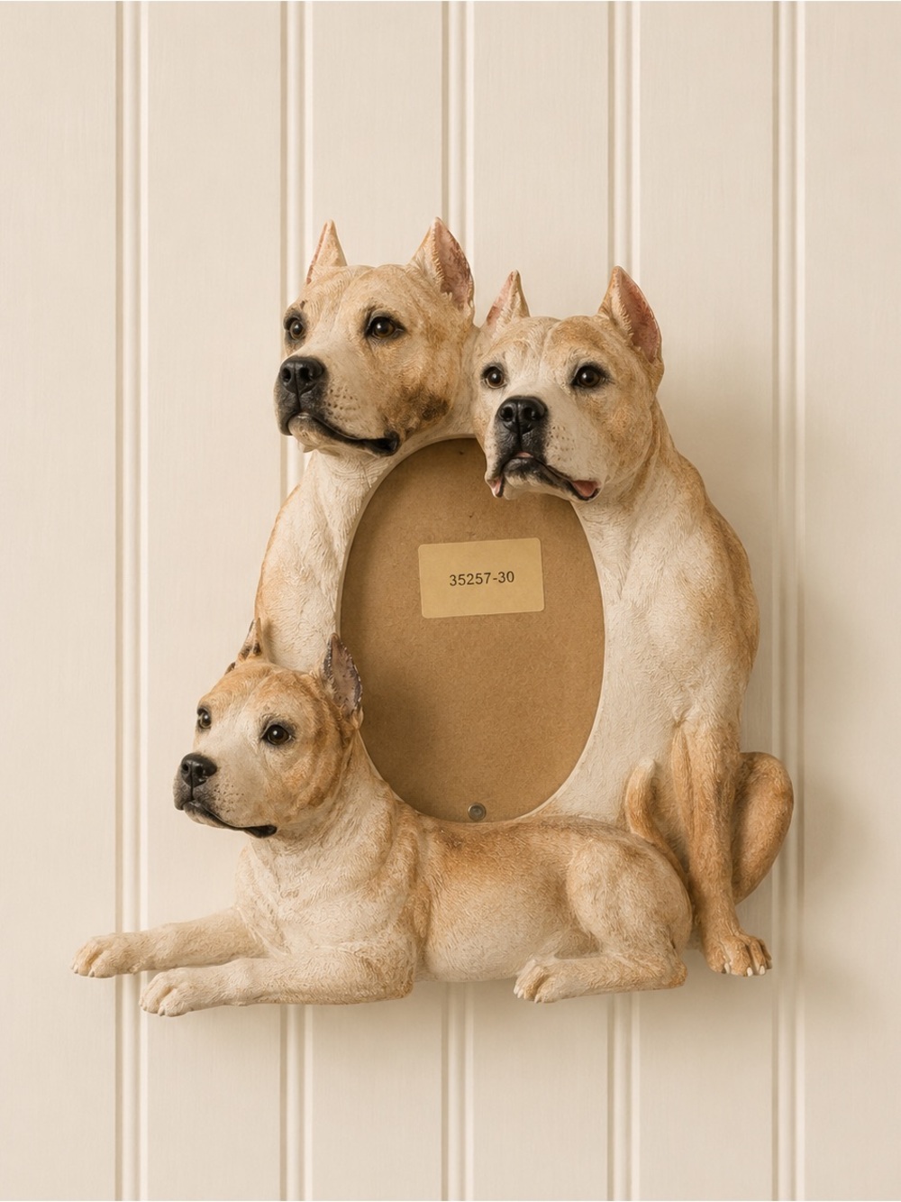 Vintage Pitbull Picture Frame